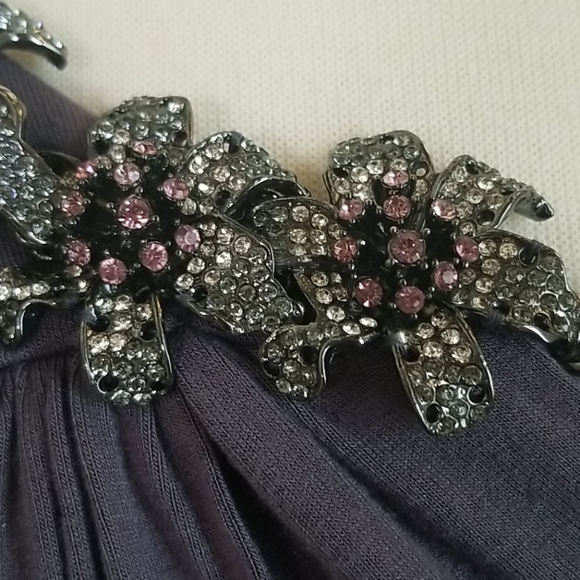 Sky Steel Gray Floral Dress - Picture 6 of 6